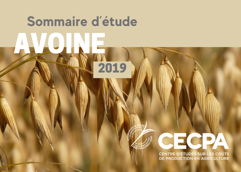 Études de coûts de production : SOMMAIRE - COÛT DE PRODUCTION - AVOINE 2019